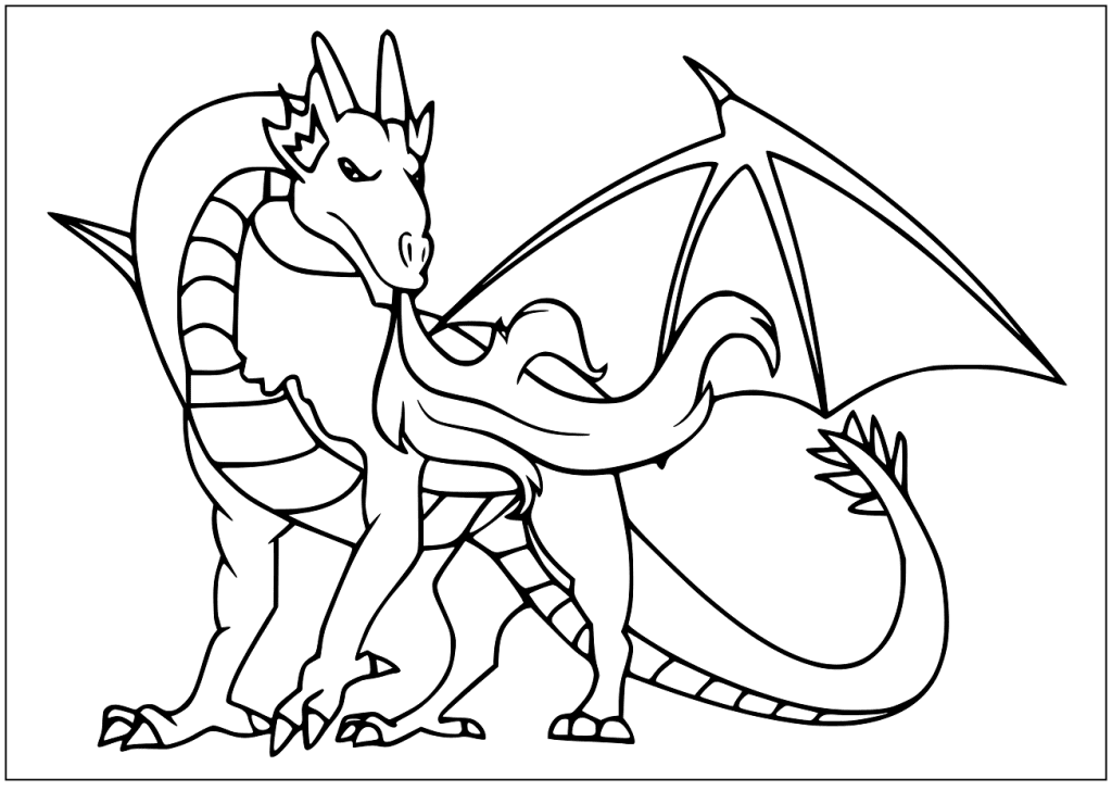 Angry Dragon coloring page