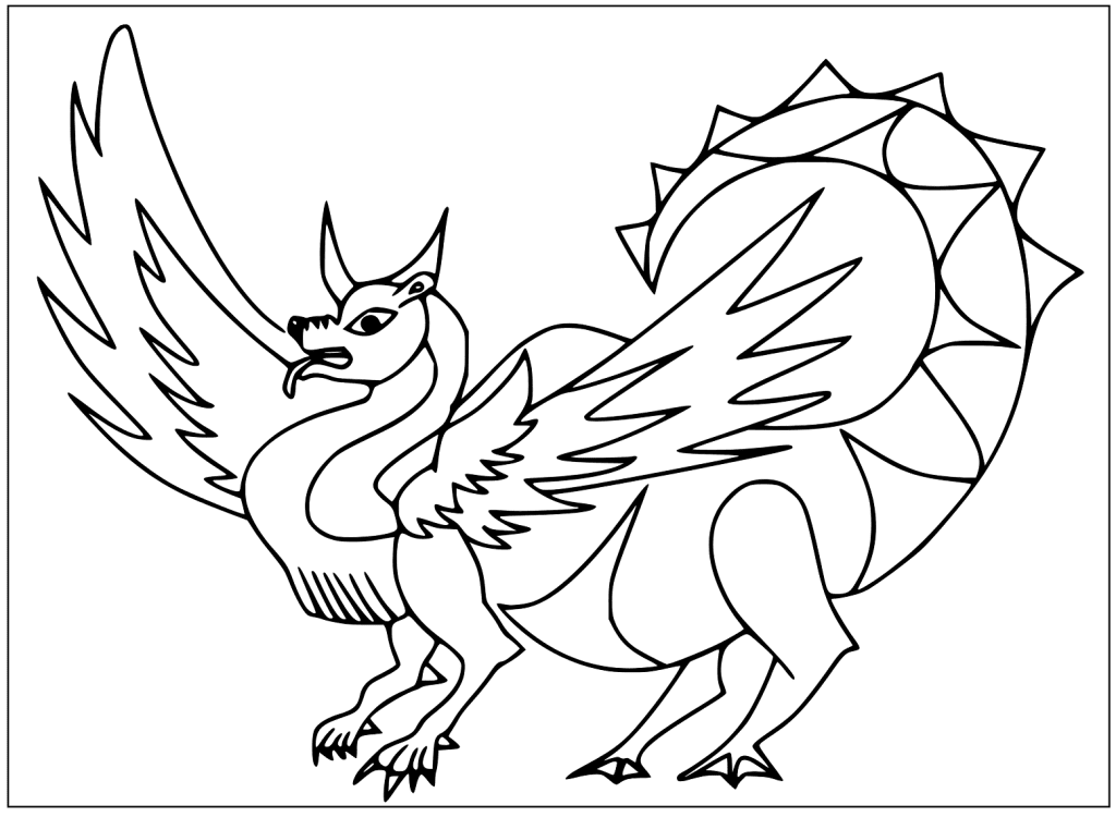 Girl Dragon coloring page