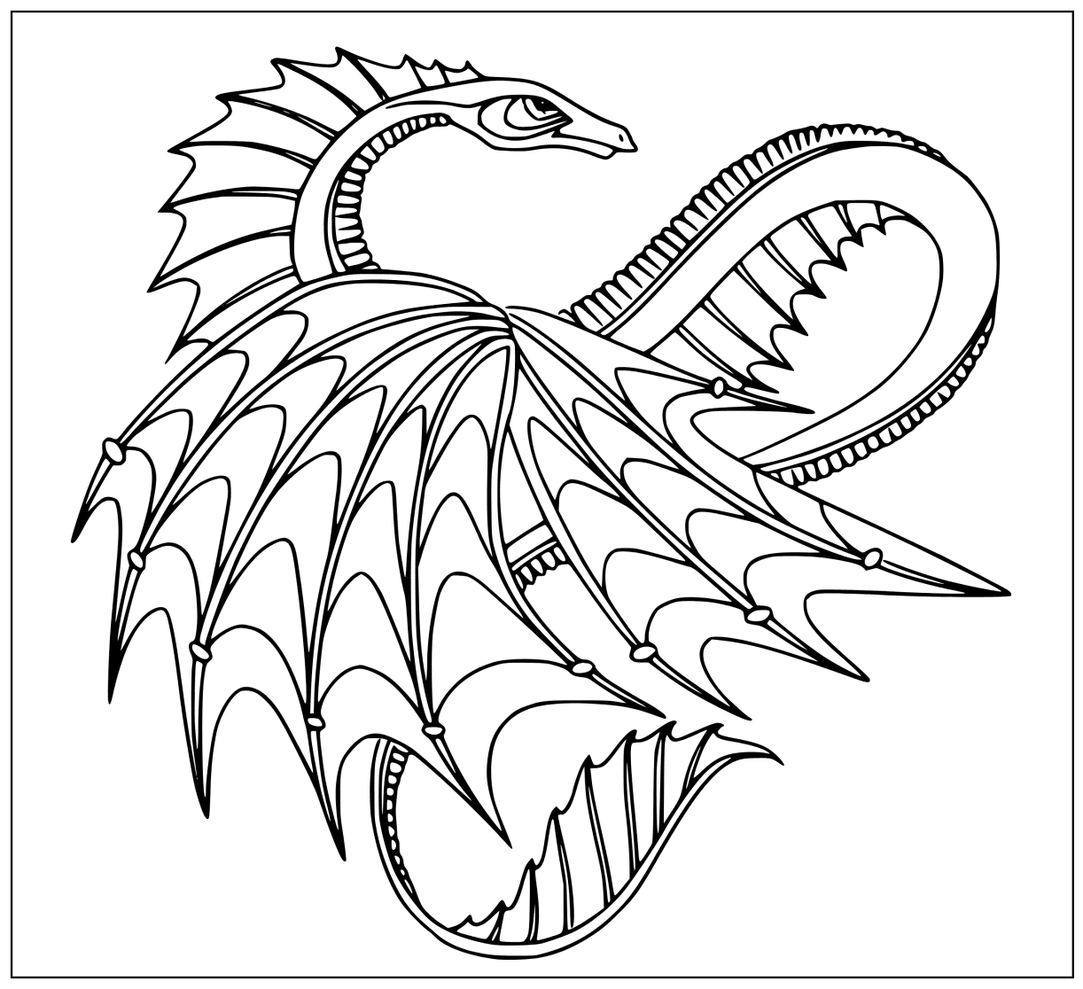 Snake Dragon coloring page