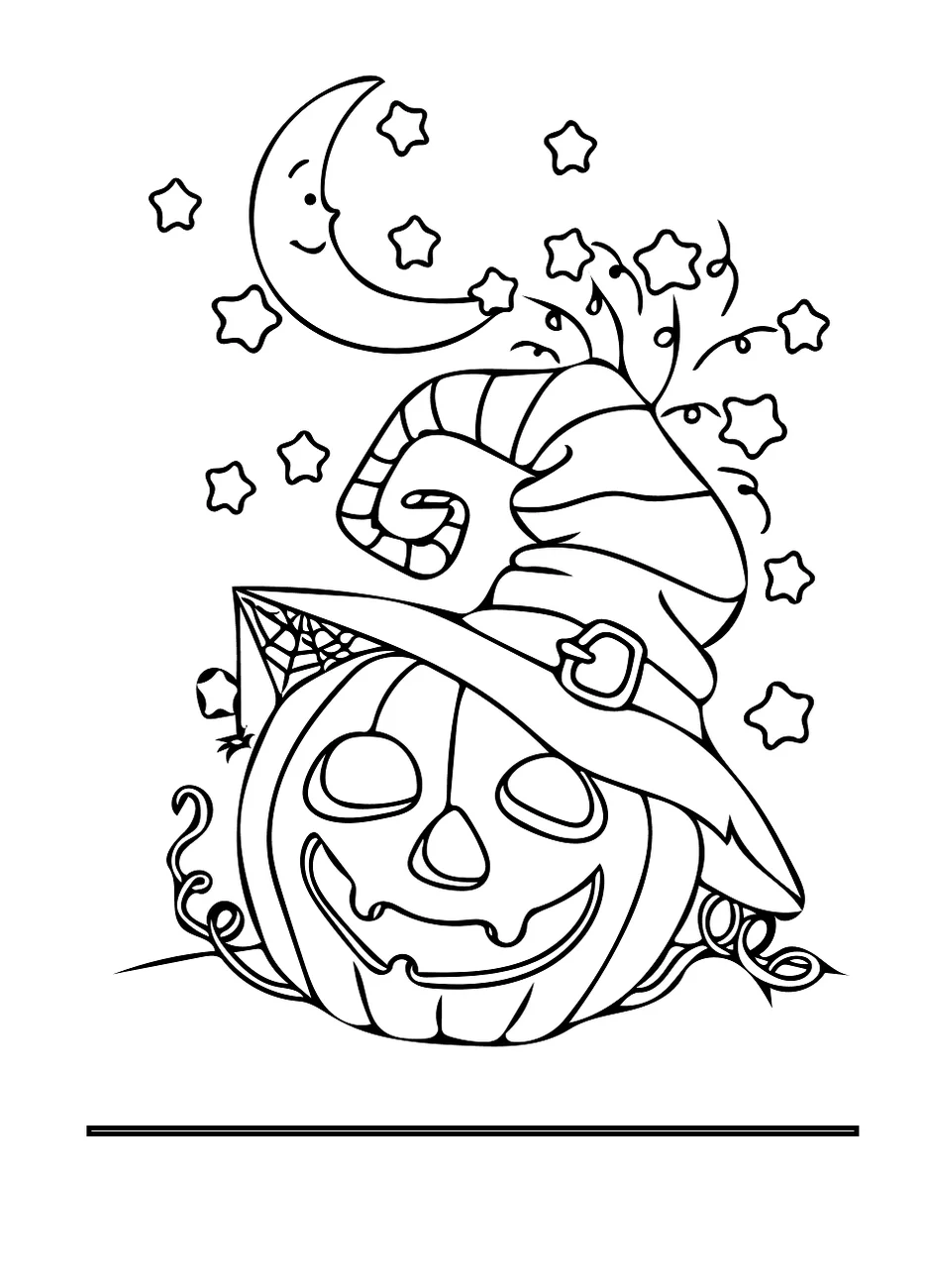 Halloween Pumpkin with Stars